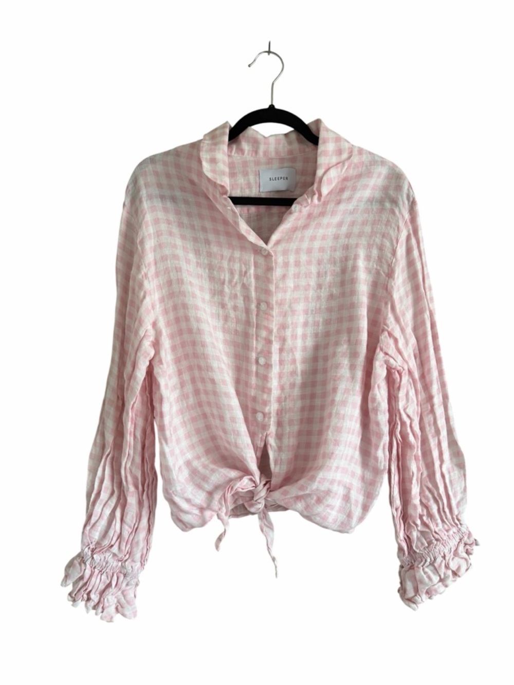 SLEEPER Rumba Gingham Top Size XL